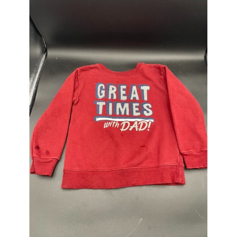 Garanimals Burgandy Boys 3T Fun With Dad SweatShirt Length 16 Inches